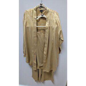 Ann Taylor Beige Floral 3PC Sleepwear Set